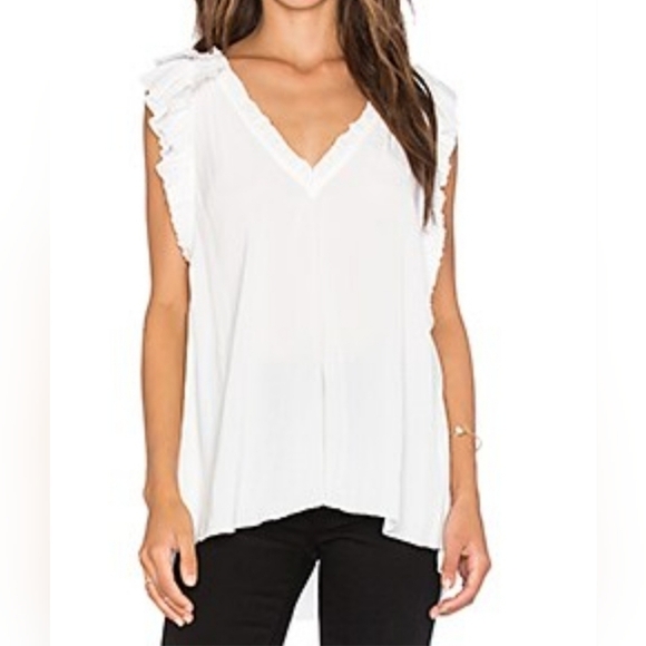 Calvin Rucker Tops - 𝅺CALVIN Rucker Lose My Breath Ruffle Sleeveless Top
